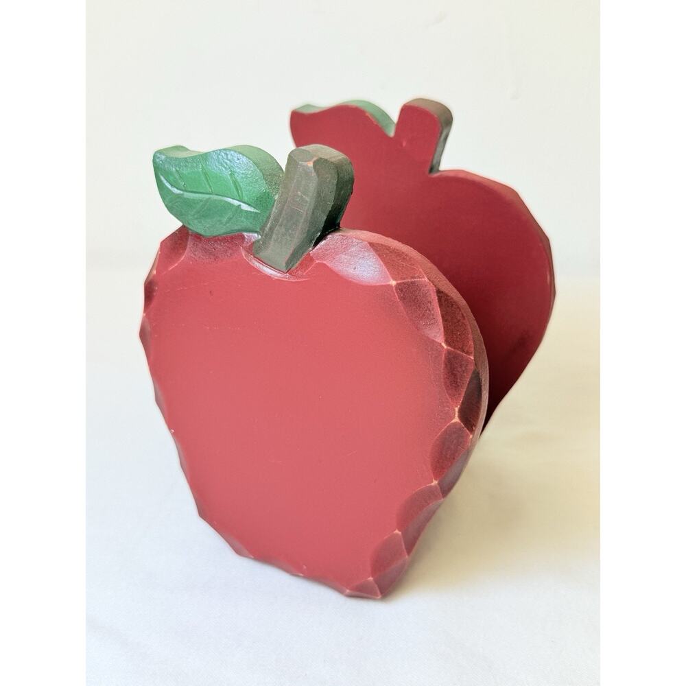 Wooden Hand Painted Appl Napkin Holder